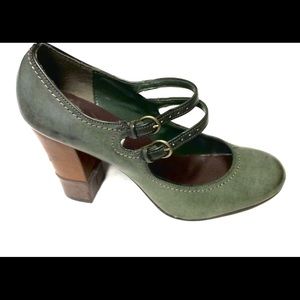 American Eagle Olive Green Mary Janes