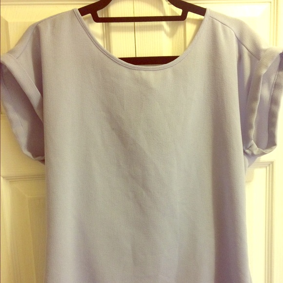 *Pale blue blouse
