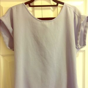 *Pale blue blouse