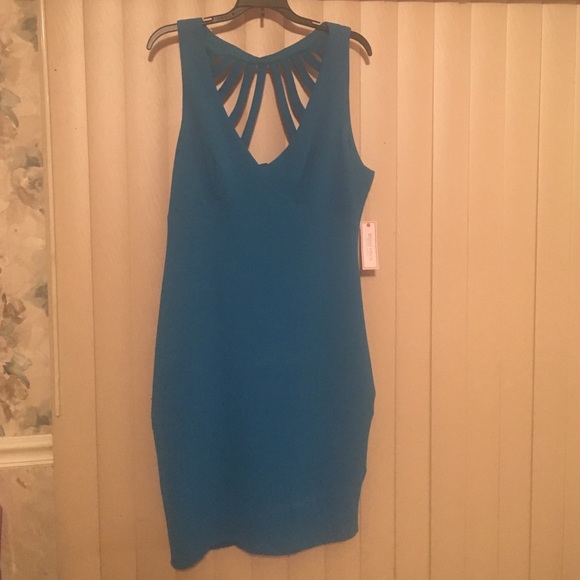 Blue dress with open back