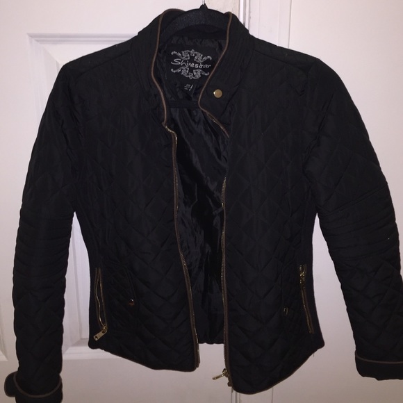 Black and brown quilted jacket