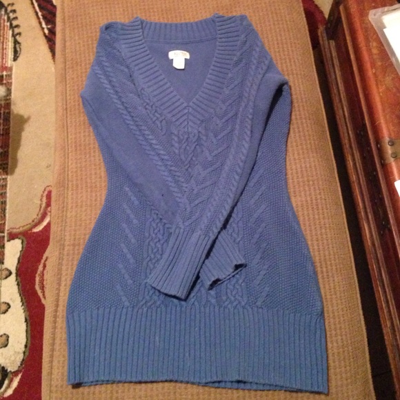 Long Blue Route 66 Sweater
