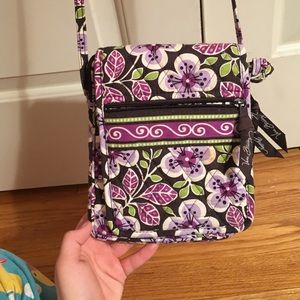Plum Petals Vera Bradley over the shoulder Bag!