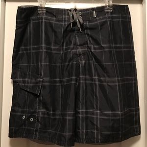 Plaid Board Shorts w/ pocket