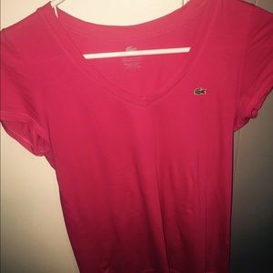 Hot pink Lacoste tee
