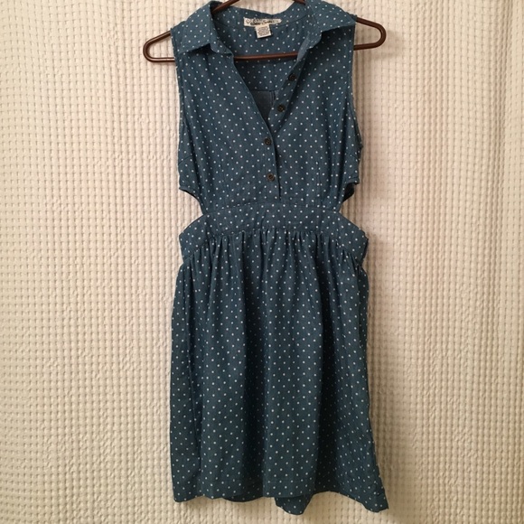 Chambray cutout dress