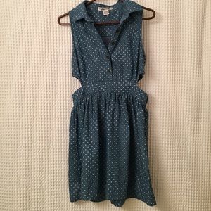 Chambray cutout dress