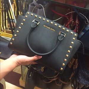 Michael Kors Black Leather Purse