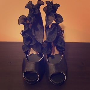 Frilly salsa shoes by Wild Rose