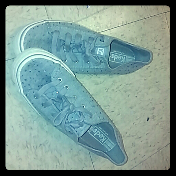 Gray sparkly Keds