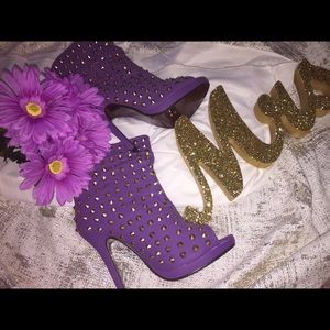 Purple high heels