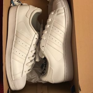 All white shell toe adidas used $30