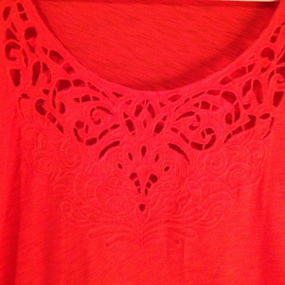 Embroidered orange J.crew tee - Picture 2 of 2