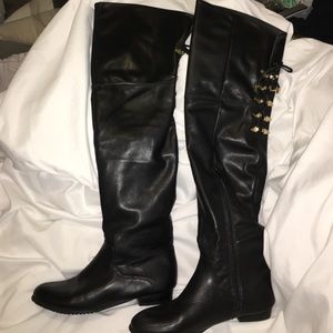 Over the knee boot with Gold Accents