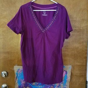 Purple embellished t-shirt, Lane Bryant sz 18/20