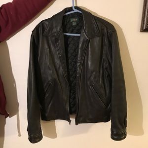 J.Crew black leather jacket