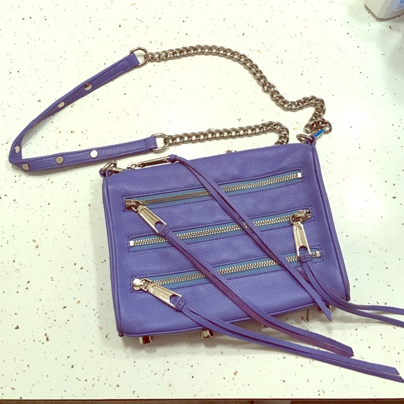 Blue Rebecca minkoff Moto 3 zip crossbody