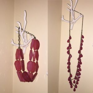 Two red necklaces- together or separate!