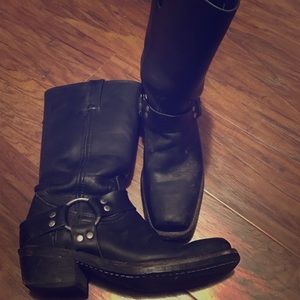 Frye Motorcycle boots 12in 7.5 women's in black