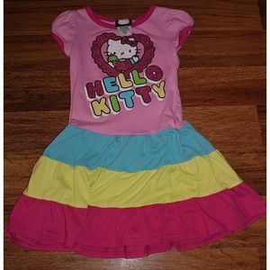 Girls Rainbow Hello Kitty Dress