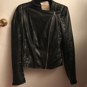 Black leather jacket