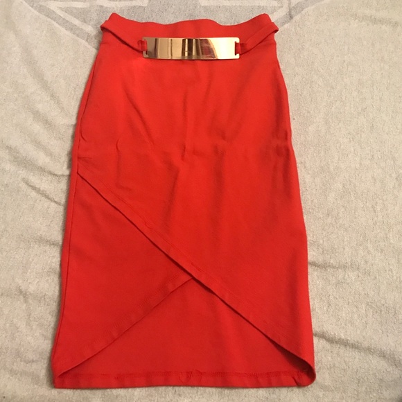 Beautiful Coral colored skirt.