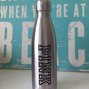 Silver PINK  Victoria's Secret water bottle