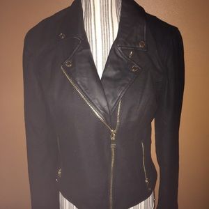 Express Clothing Fabric/Faux Leather Jacket