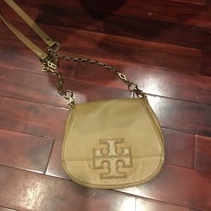 Tory Burch camel cross body bag