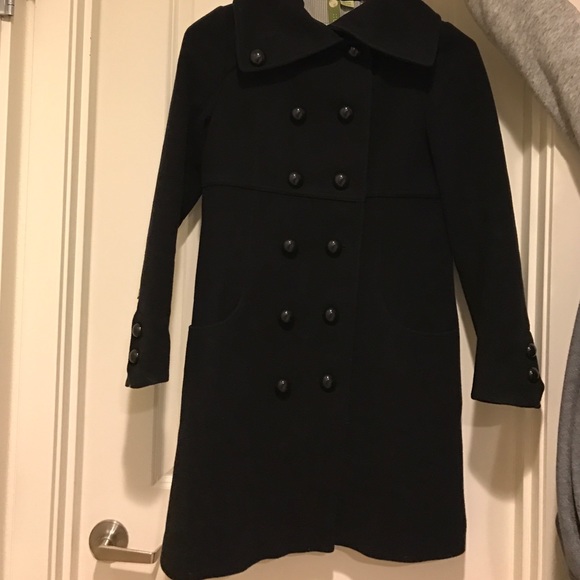 Soia and Kyo Black Wool Coat Petite Small - Picture 2 of 4
