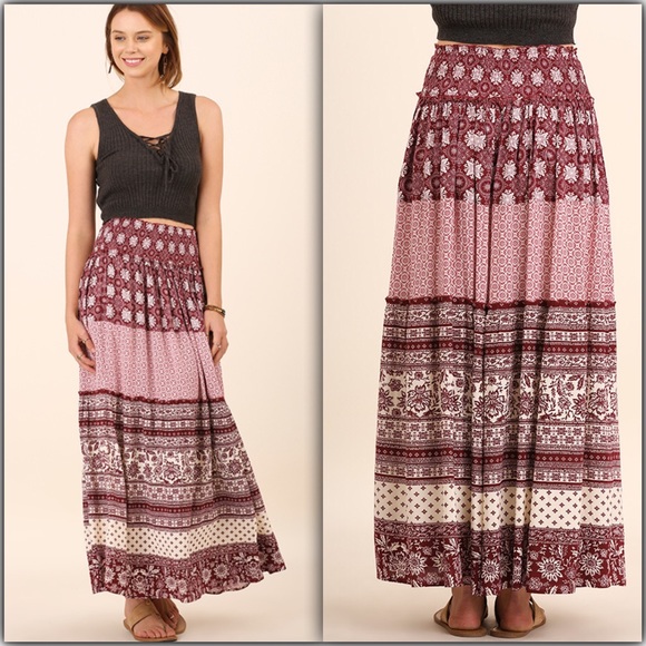 Multi-Print Maxi Skirt - Picture 3 of 5