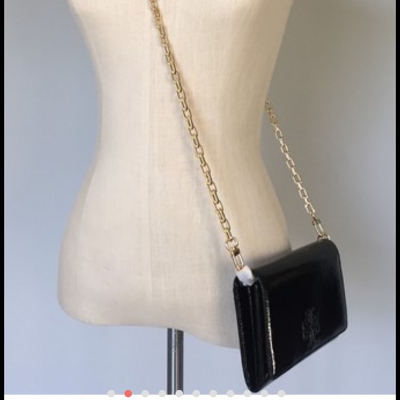 Tory Burch Charlie Patent Flat Wallet Crossbody - Picture 2 of 4
