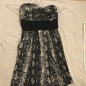 Snake skin pattern dress