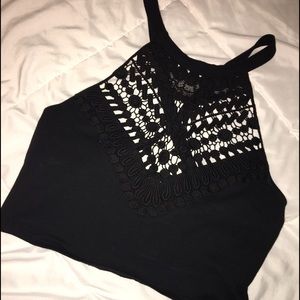 Black summer crop top