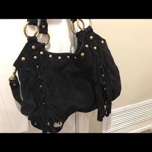 JJ Winters suede fringe bag