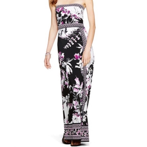 Strapless Floral Maxi Dress WH|BM NWT