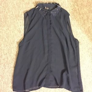 Studded blouse tank