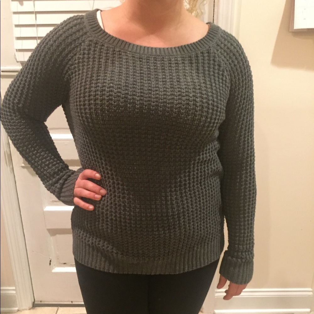 Grey waffle knit American Eagle sweater