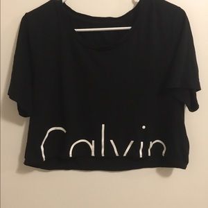 Calvin Klein cropped tee