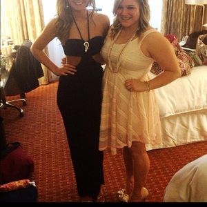 Marciano Dress with Gold Snake Brooch