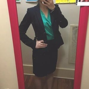 Calvin Klein skirt suit set navy blue