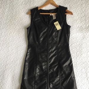 Max Studio Black faux leather dress