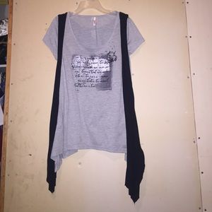 Grey shirt with vest