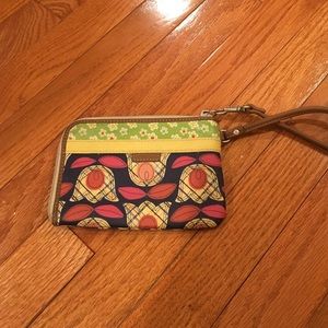Fossil "Key-Pur" floral wristlet