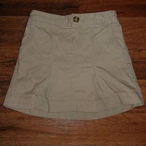 Girls Khaki Pleated Skort