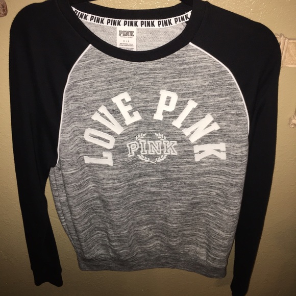grey & black PINK sweater