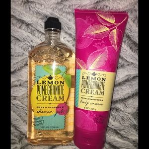 Lemon Pomegranate body cream and shower gel set