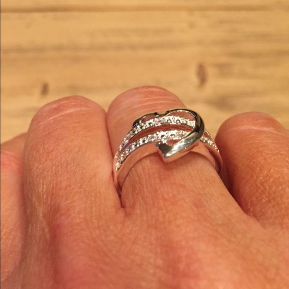 ❤️New Silver Bling Gemstone Heart Love Women - Picture 3 of 4