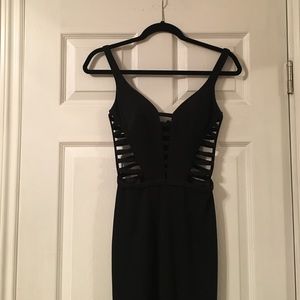 La femme V-Neck Dress with Cut-Outs