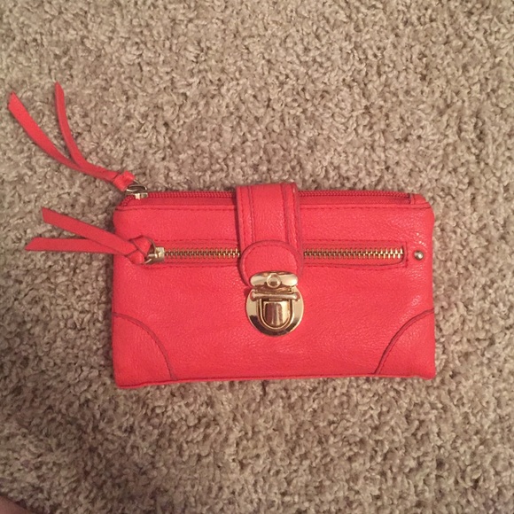 Small coral wallet from Urban Outfitters BDG brand